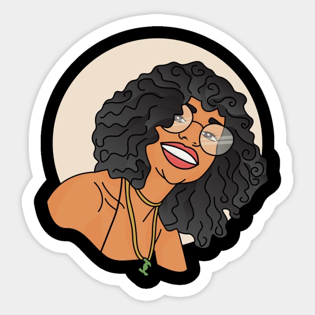 Smiling Afro Latina Sticker by NaturallyBlack